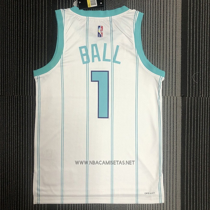 Camiseta Charlotte Hornets LaMelo Ball NO 1 Association 2022-23 Blanco